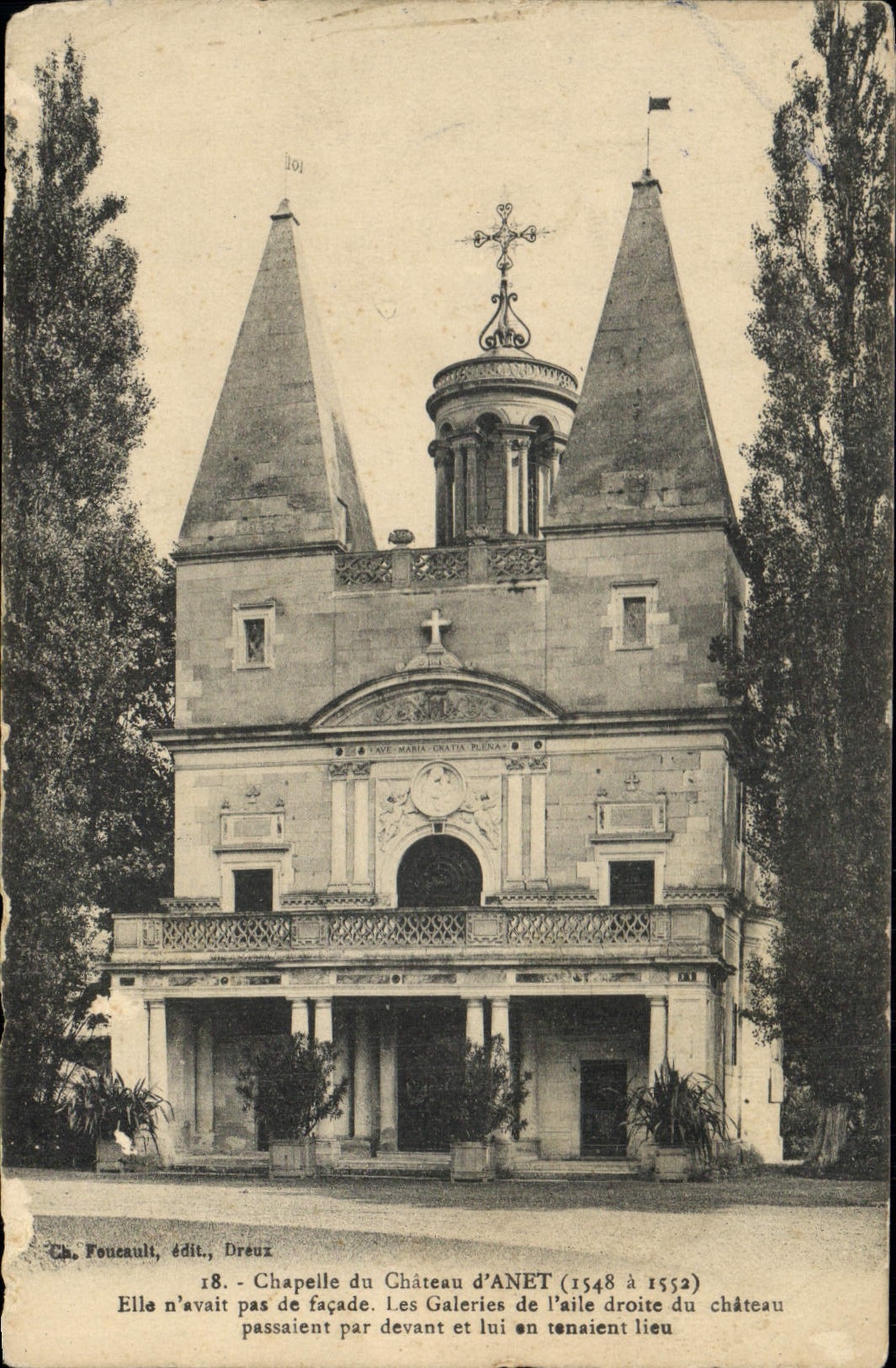 CPA Chapelle de Chateau d'Anet 1548 1552 Elle n'avait pas de facade Les Galeries de la l'aile droite