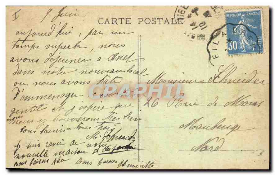 Château d'Anet (E.-et-L.) — Henri II fit construire pour Diane de Poitiers le château d'Anet — G. Foucault, édit., Dreux — Verso
