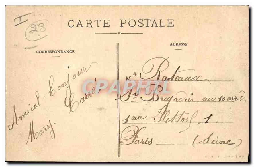 CPA Chateau d'Anet La Chapelle et les Fouilles  — Verso