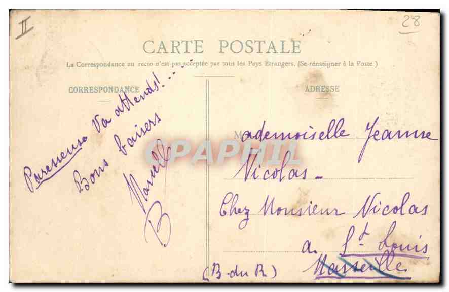 CPA Chateau d'Anet La Chute d'Eau du Parc  — Verso