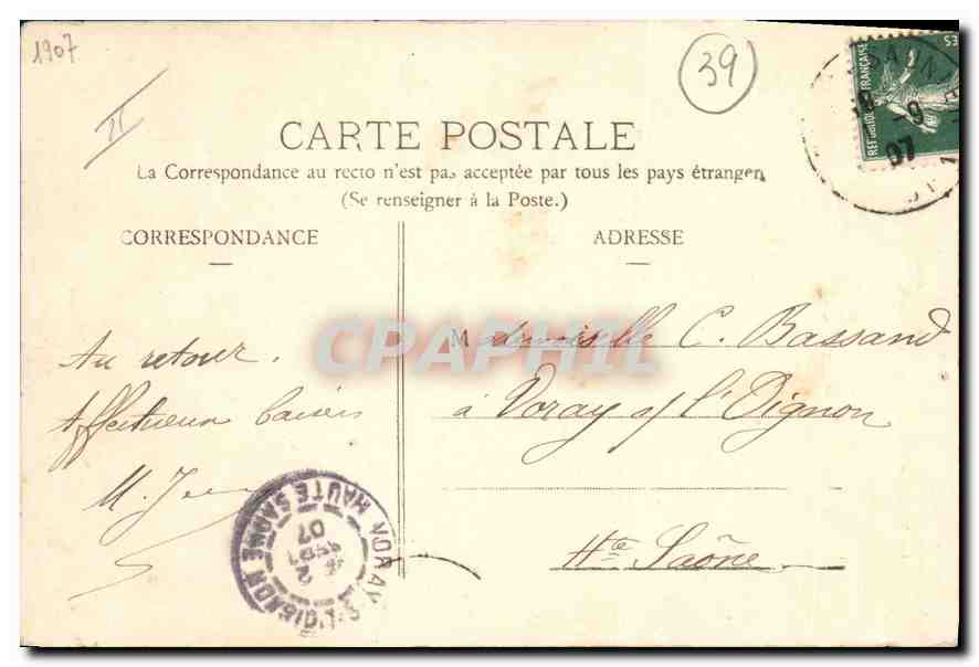 Um LONS-le-SAUNIER — Tal der BAUME-les-MESSIEURS (Jura) — Das Hotel des Grottes — Rückseite