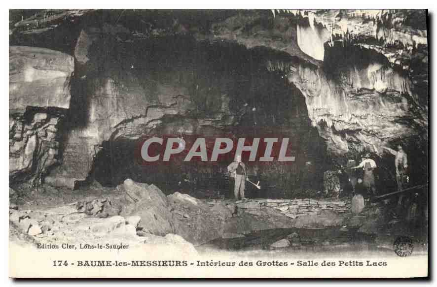 BAUME-les-MESSIEURS — Innenansicht der Höhlen — Saal der Kleinen Seen — Édition Cler, Lons-le-Saupier, n°174