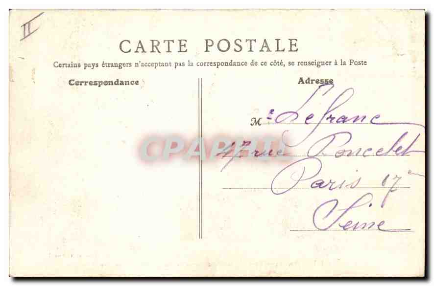 Baume-les-Messieurs (Jura) — Au-dessus du Gouffre — B.F., Paris — n°277 — Verso