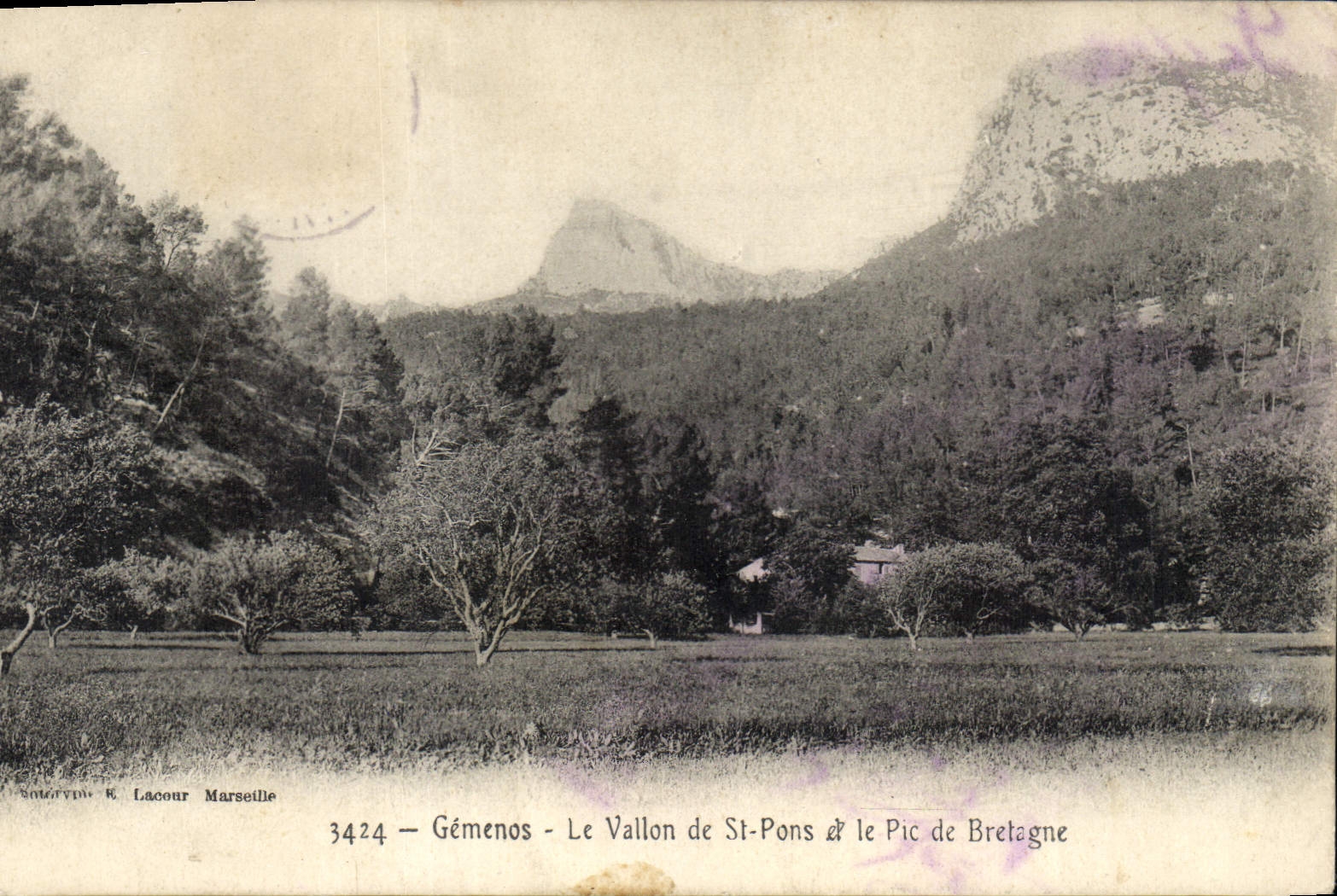 CPA Gemenos Le Vallon de St Pons et le Pic de Bretagne 