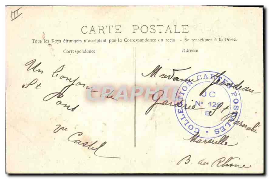 CPA Gemenos Le Vallon de St Pons et le Pic de Bretagne  — Verso