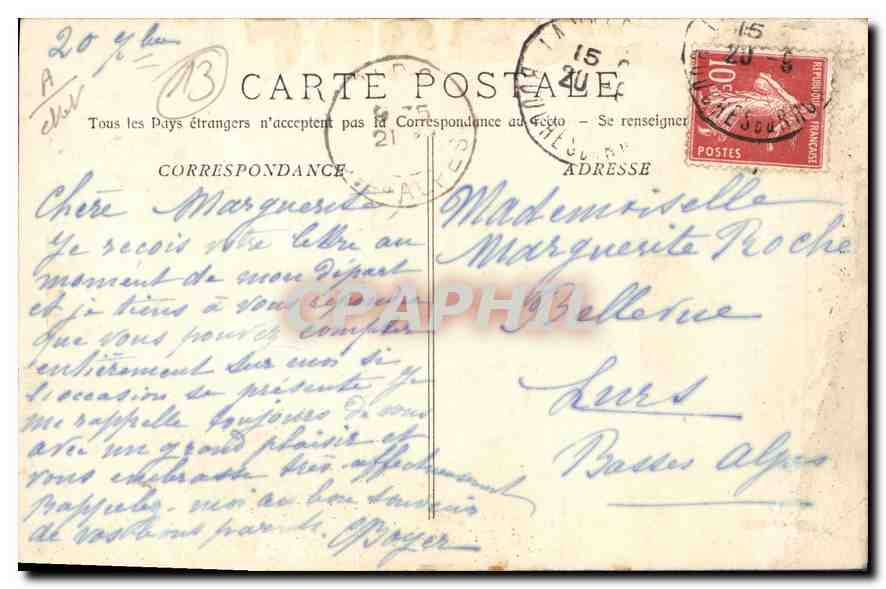 CPA Gemenos Le Pont du Grand Moulin a St Pons  — Rückseite