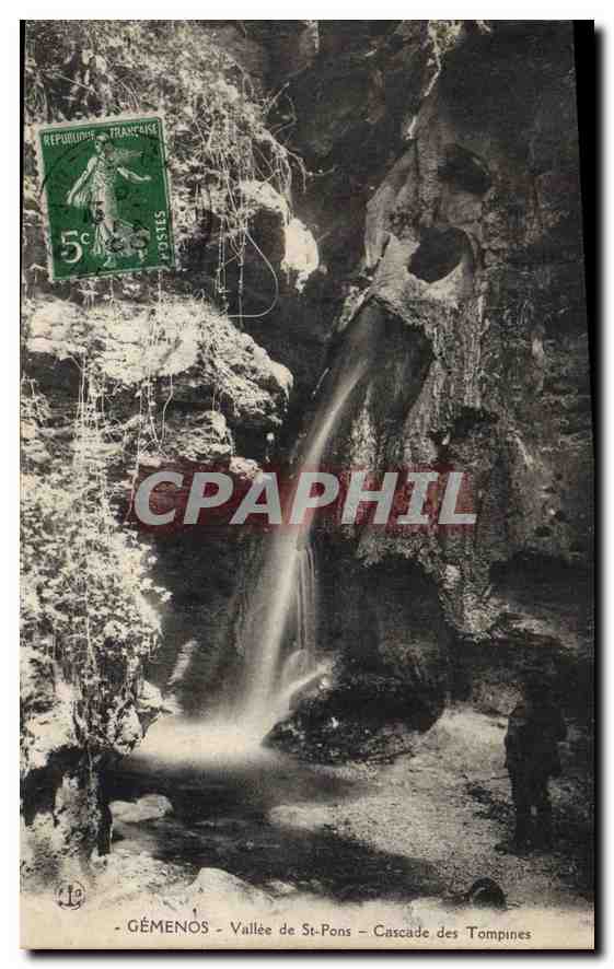 CPA Gemenos Vallee de St Pons Cascade des Tompines 