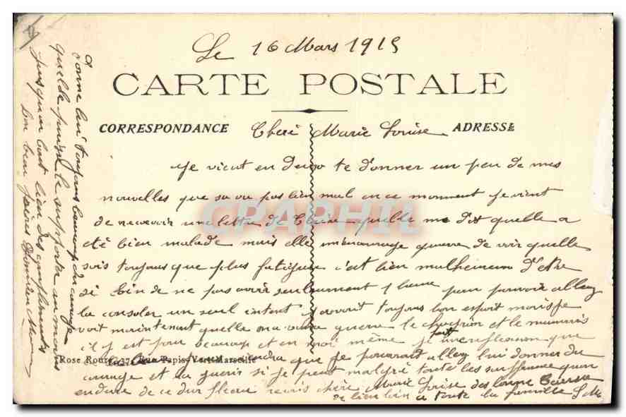 CPA Gemenos Saint Pons Le Lac  — Verso
