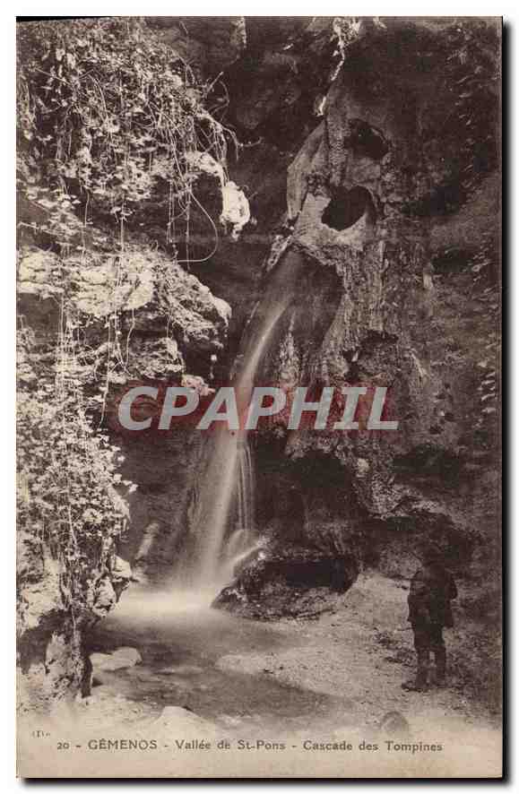 CPA Gemenos Vallee de St Pons Cascade des Tompines 