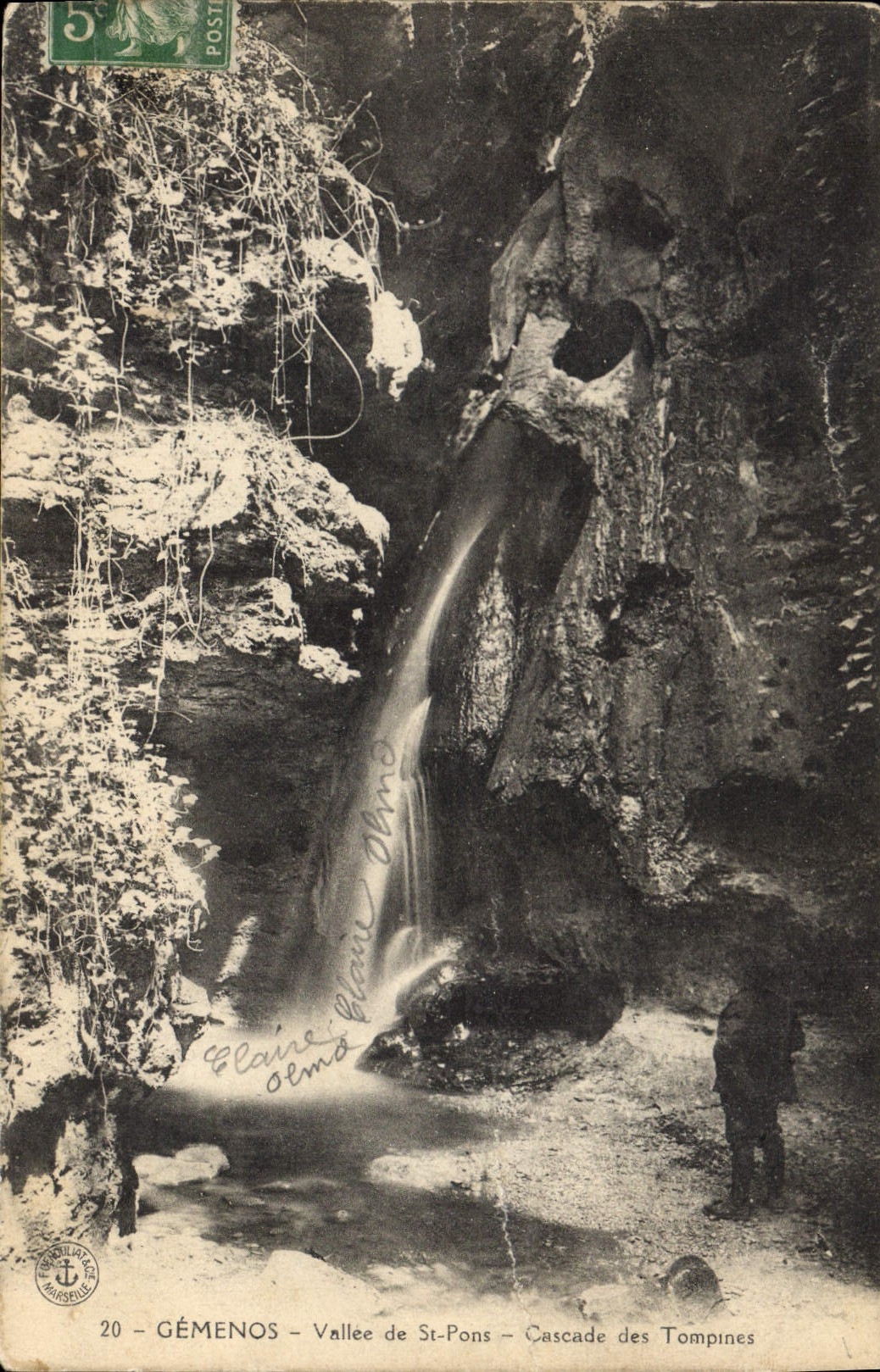 CPA Gemenos Vallee de St Pons Cascade des Tompines 