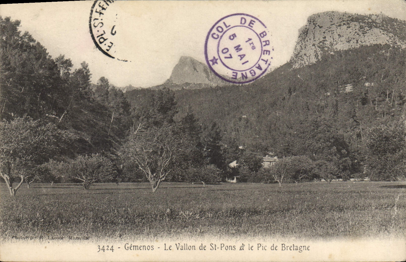 CPA Gemenos Le Vallon de St Pons et le Pic de Bretagne 