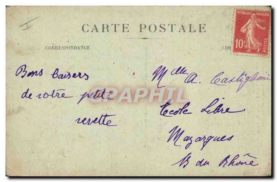 CPA Gemenos Vallee de St Pons Cascade de Blanche de Simiane  — Verso