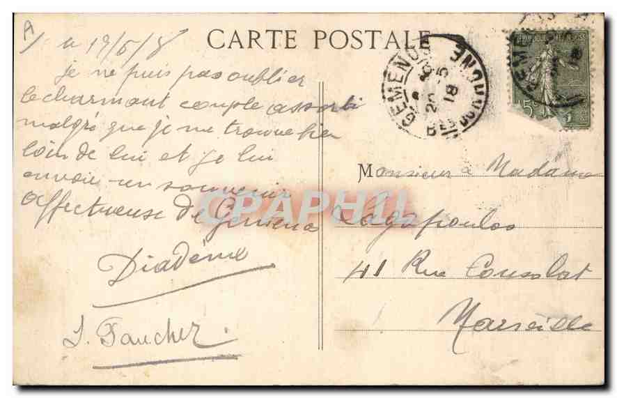 CPA Saint Pons Pont de la Propriete  — Verso