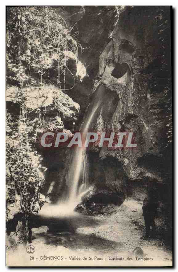 CPA Gemenos Vallee de St Pons Cascade des Tompines 