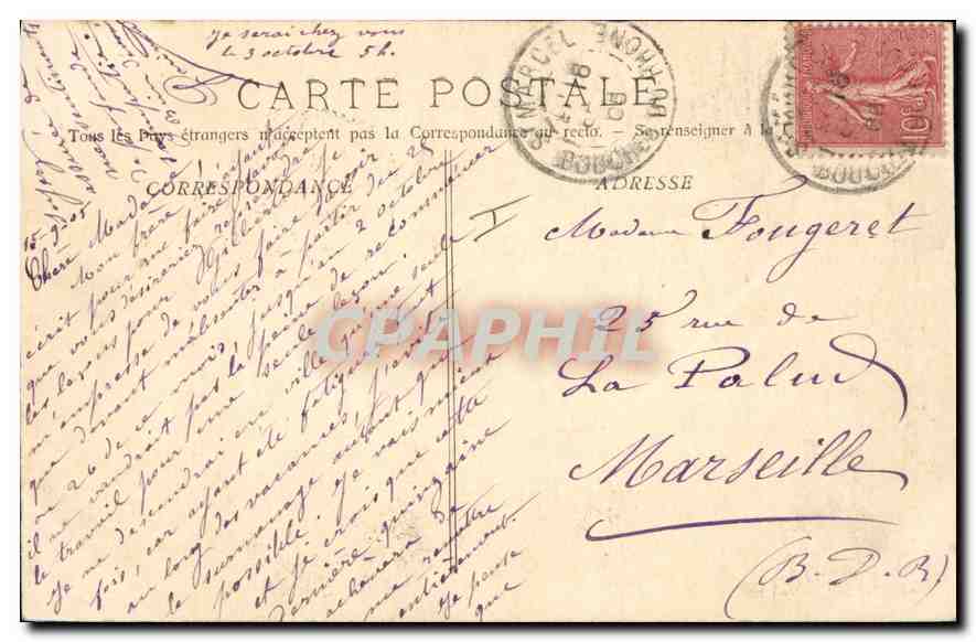 CPA Gemenos Les Tompines a St Pons  — Verso