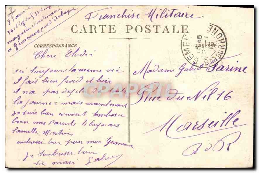 CPA Cascade de Blanche de Simiane  — Verso