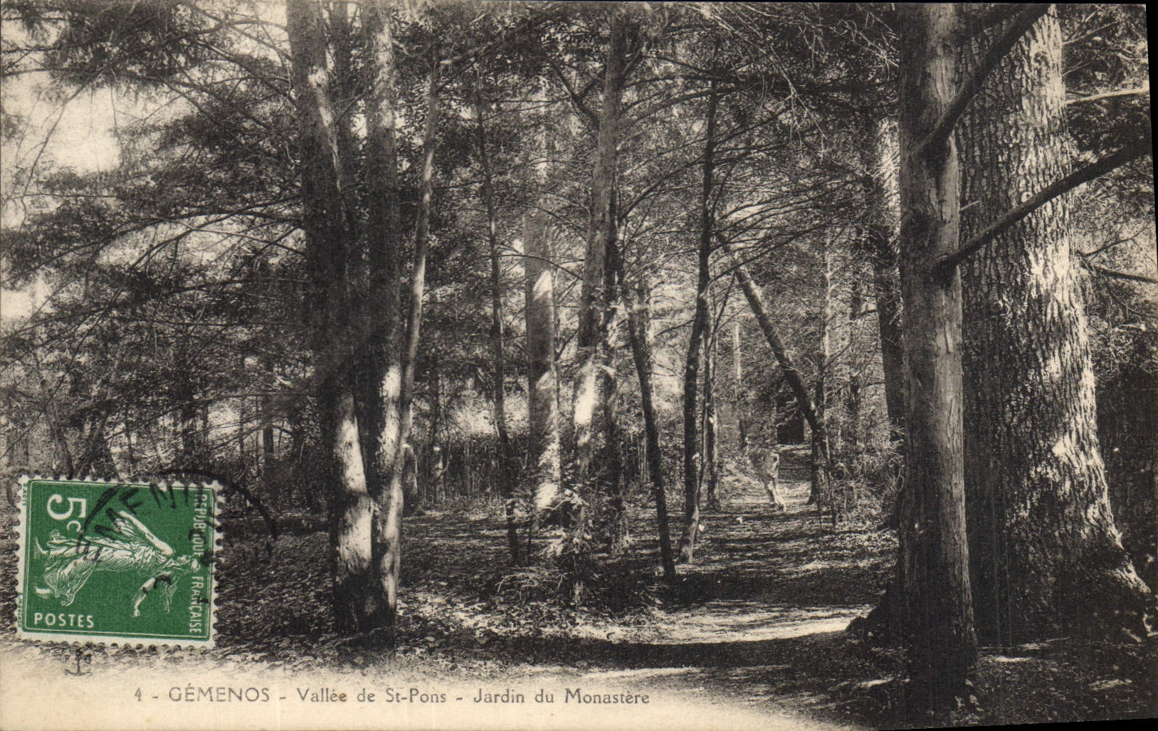 CPA Gemenos Vallee de St Pons Jardin du Monastere 