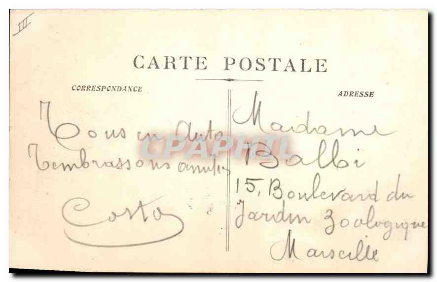 CPA Gemenos Vallee de St Pons Jardin du Monastere  — Verso
