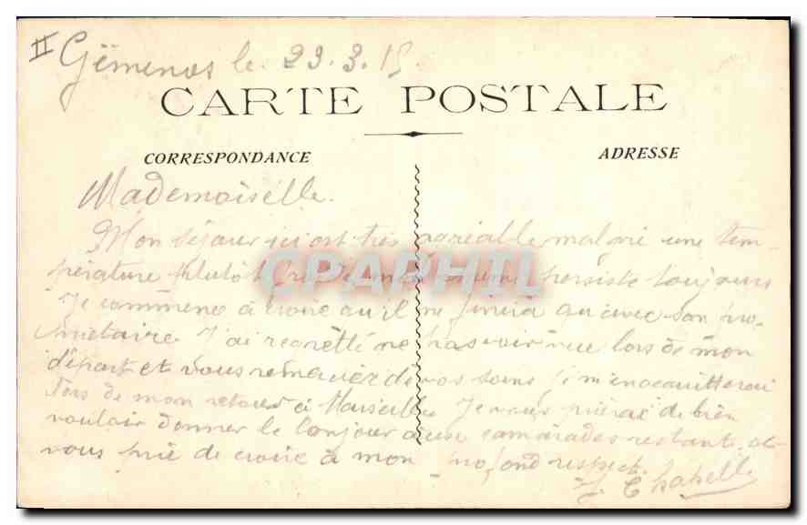 CPA Gemenos Saint Pons La Source  — Verso