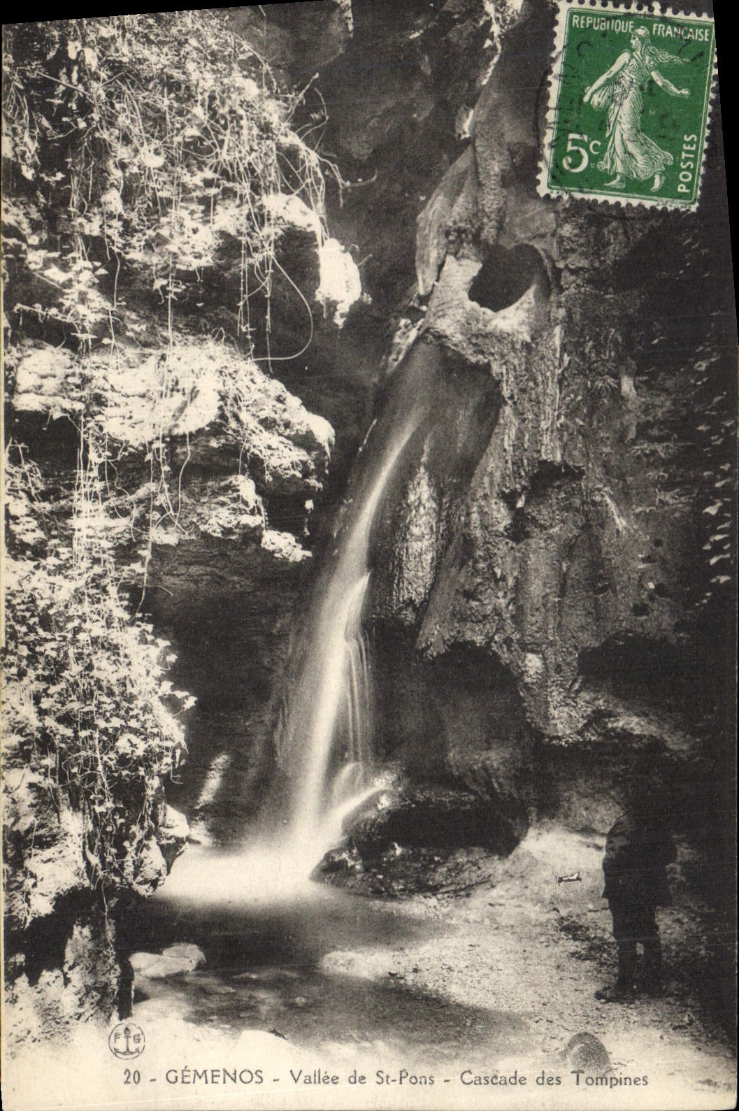 CPA Gemenos Vallee de St Pons Cascade des Tompines 