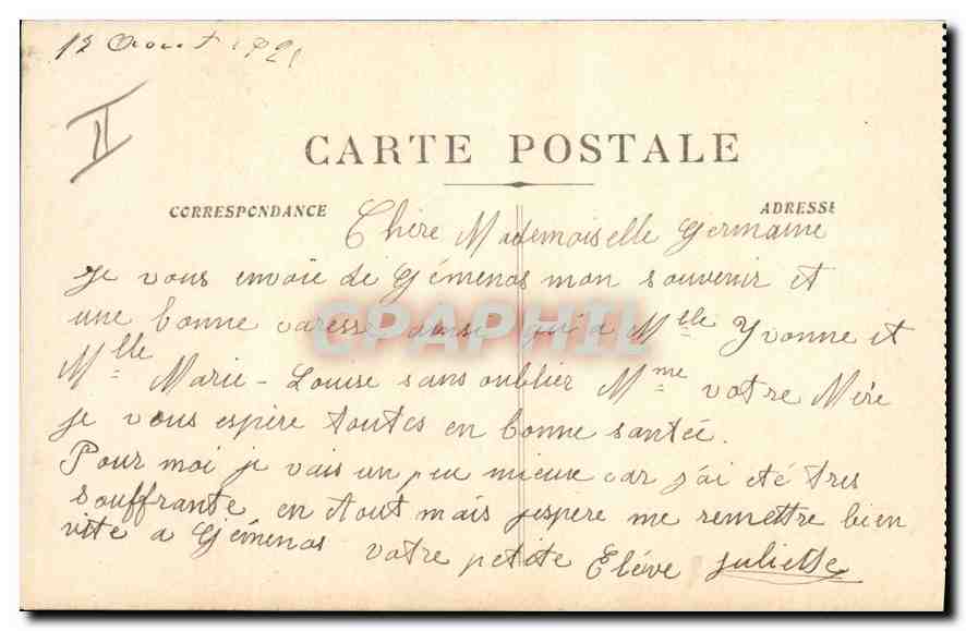 CPA Gemenos Vallee de St Pons La Chapelle de St Martin  — Rückseite