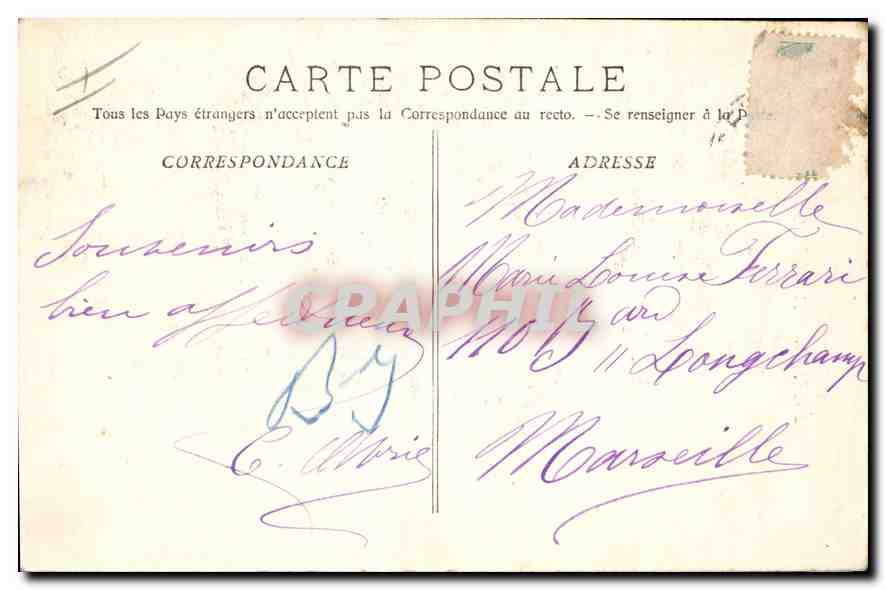 CPA Gemenos Monastere de St Pons  — Rückseite
