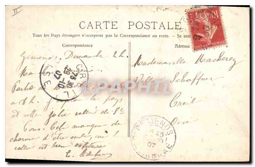 CPA Gemenos Le Vallon de St Pons et le Pic de Bretagne  — Verso