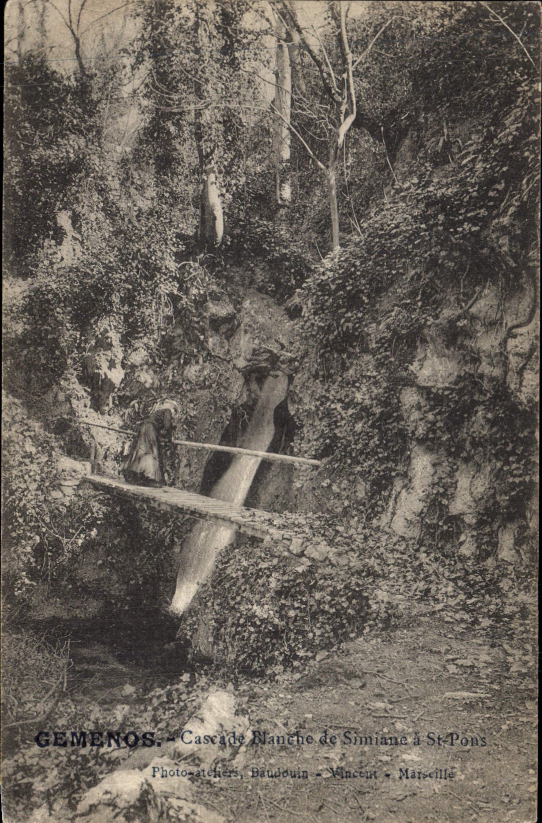 CPA Gemenos Cascade Blanche de Simiane a St Pons 