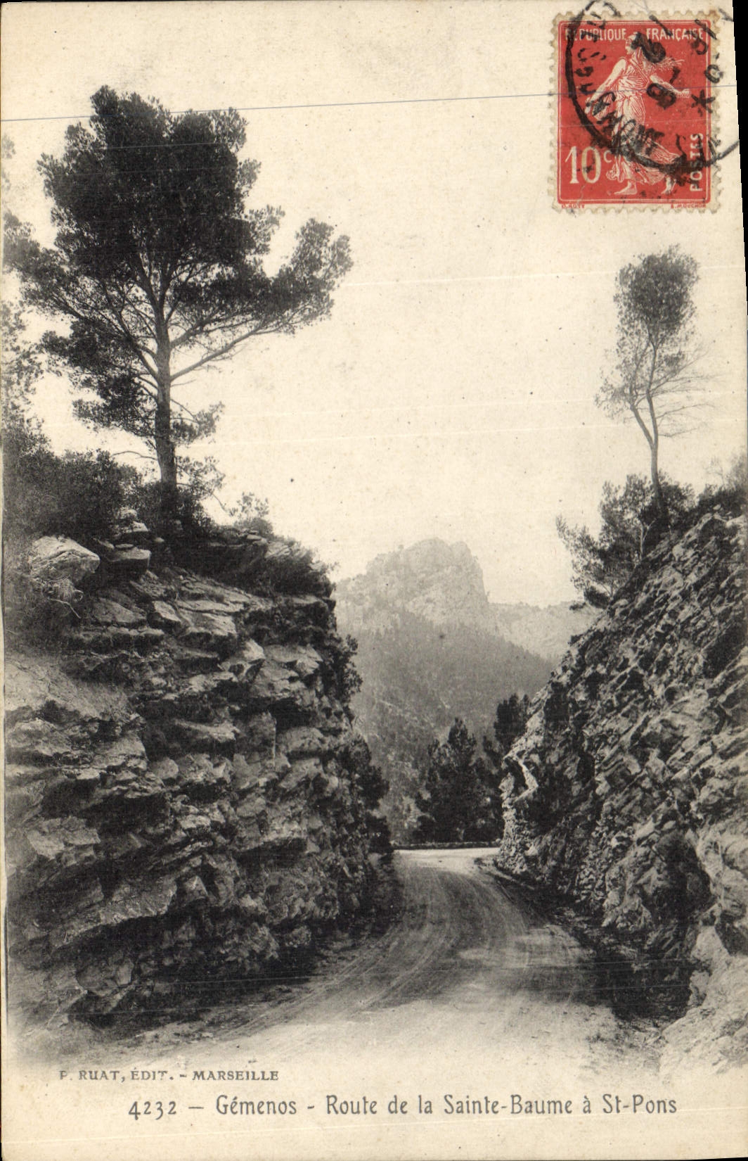 CPA Gemenos Route de la Sainte Baume a St Pons 