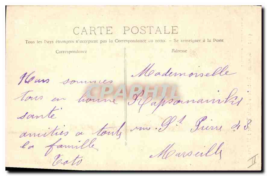 CPA Gemenos Route de la Sainte Baume a St Pons  — Rückseite