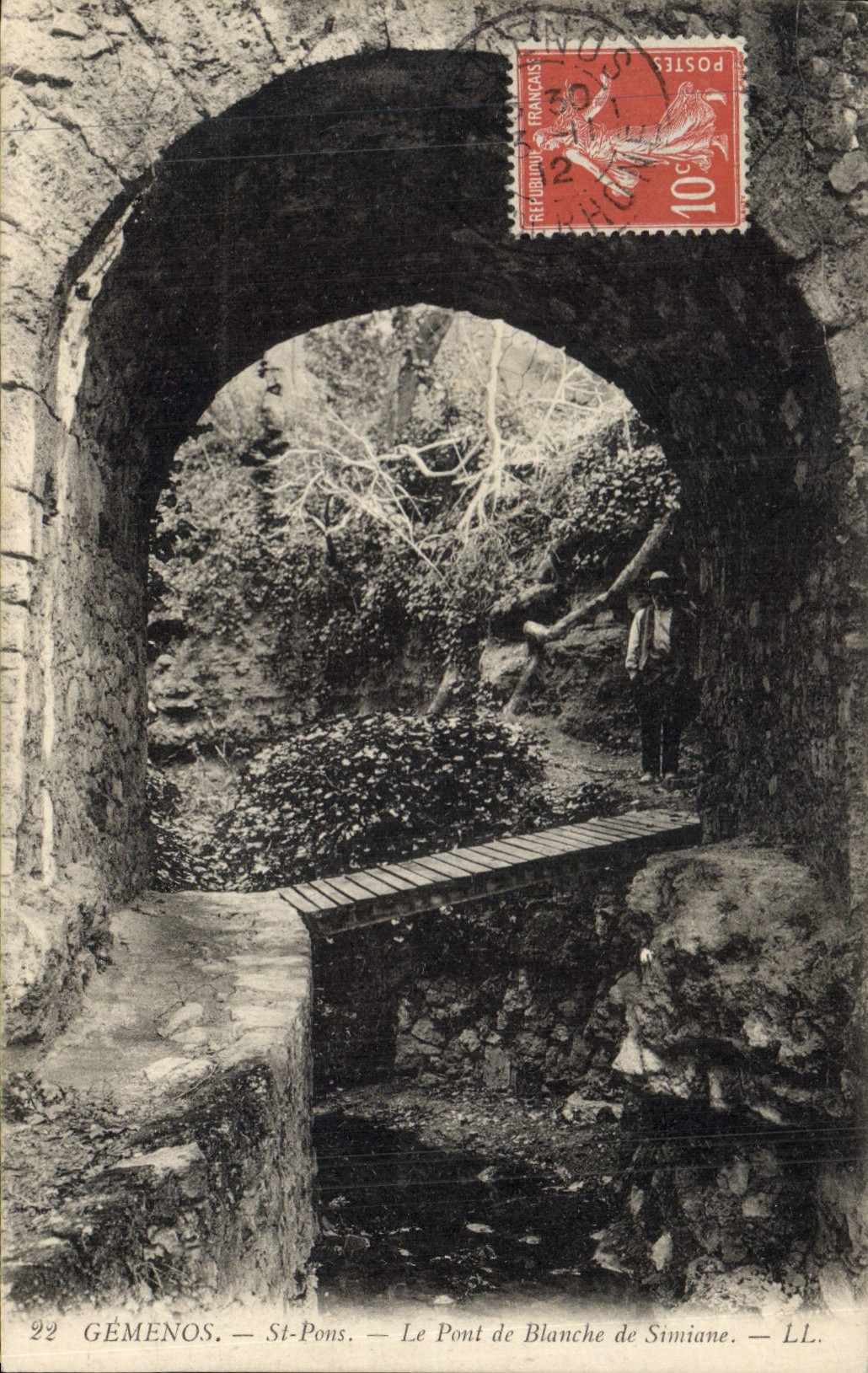 CPA Gemenos St Pons Le Pont de Blanche de Simiane 