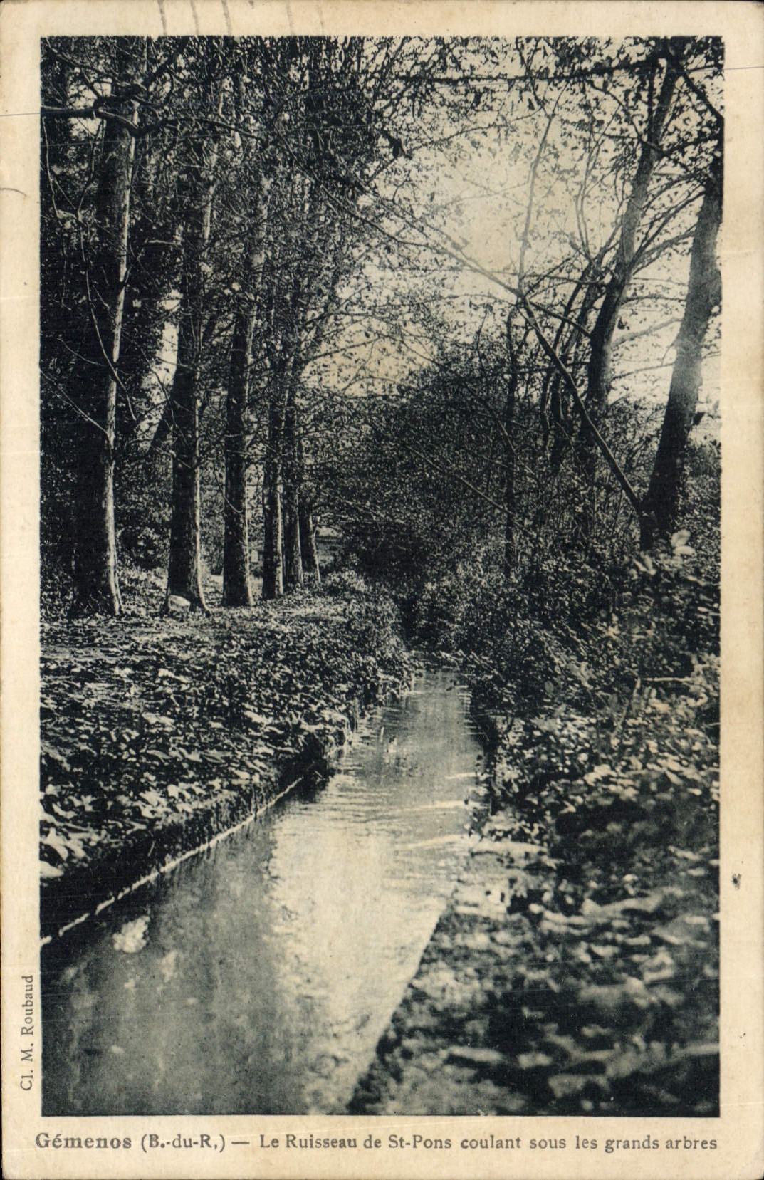 CPA Gemenos B du R Le Ruisseau de St Pons coulant sous les grands arbres 