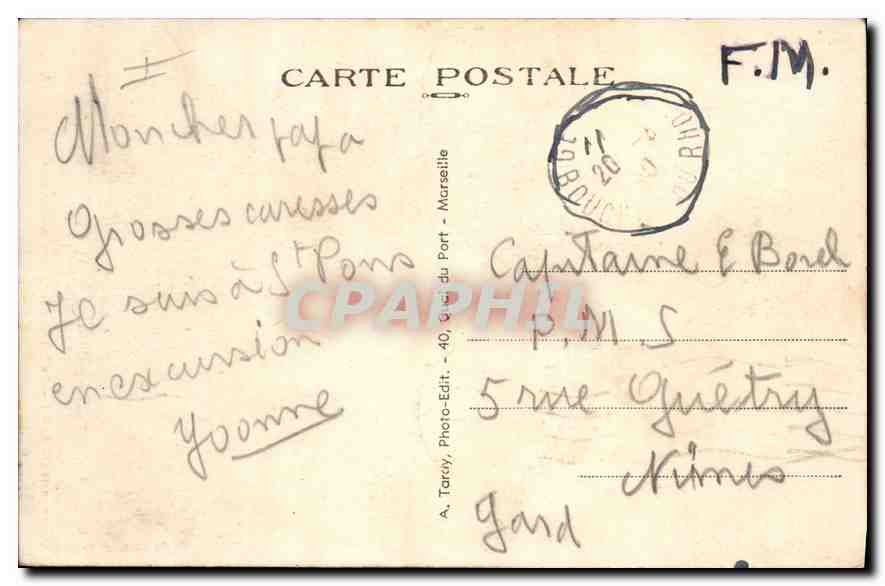 CPA Gemenos B du R Le Ruisseau de St Pons coulant sous les grands arbres  — Verso