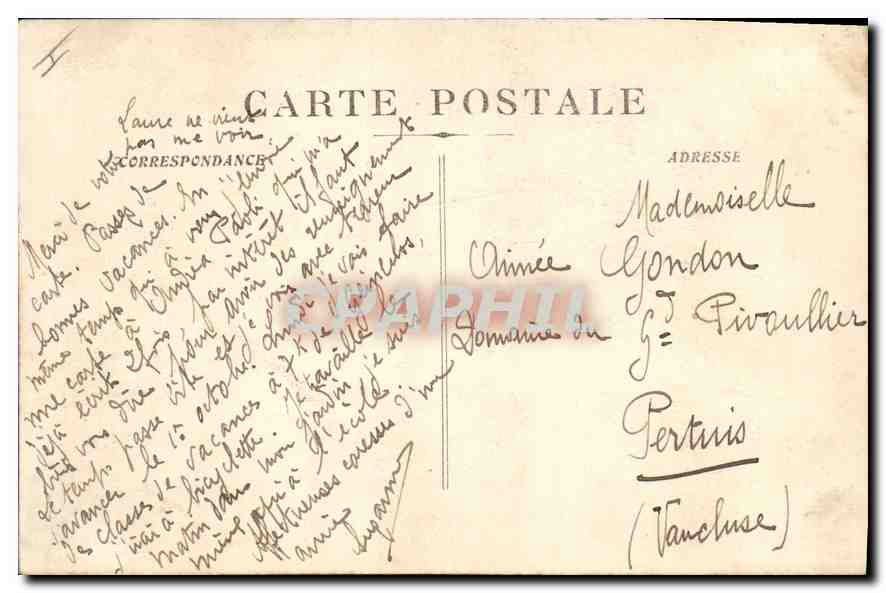 CPA Gemenos Vallee de St Pons Cascade de Blanche de Simiane  — Verso