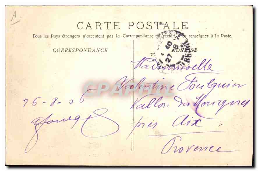 CPA Gemenos Vallon de St Pons La Rustique  — Rückseite
