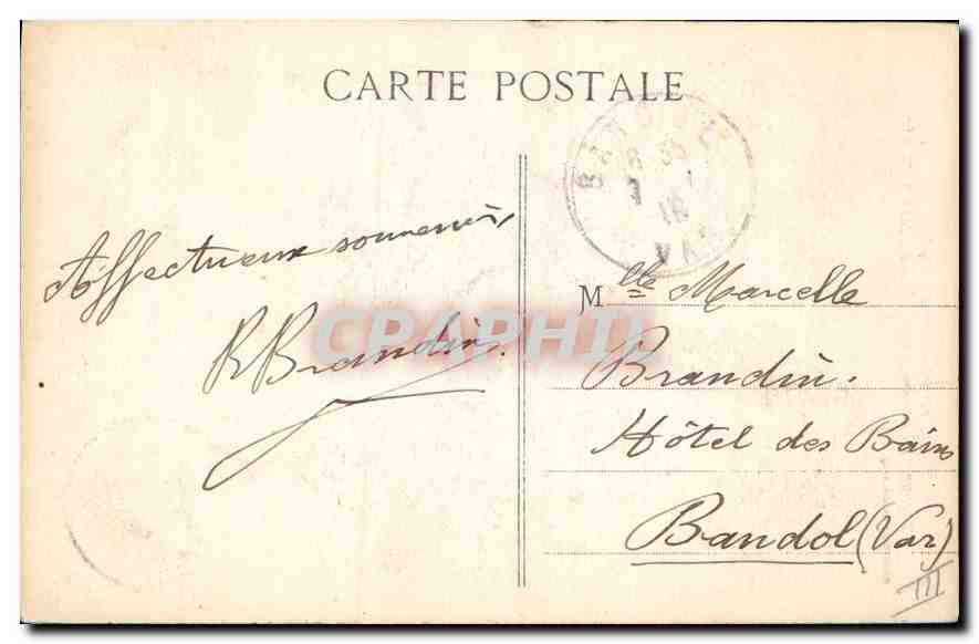 CPA Saint Pons pres Gemenos B du R Pont de la Propriete  — Rückseite