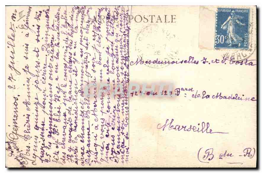 CPA Gemenos Vellee de Saint Pons Pont de Blanche de Simiane  — Verso