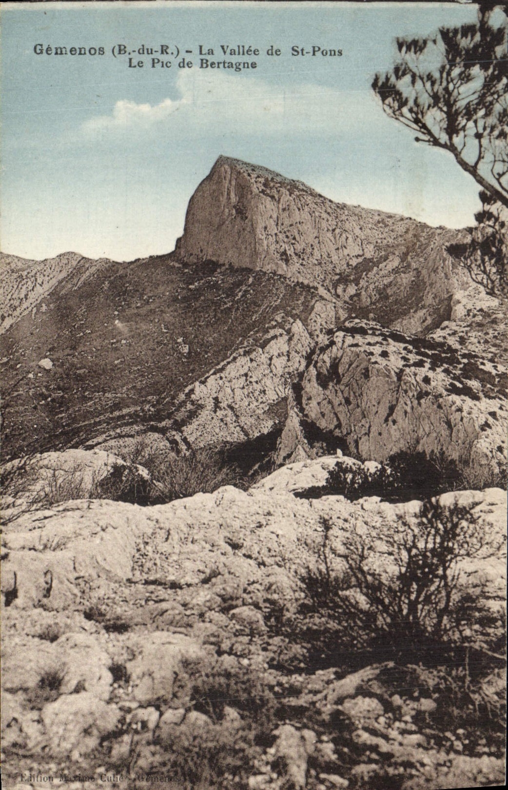 CPA Gemenos B du R La Vallee de St Pons Le Pic de Bertagne 