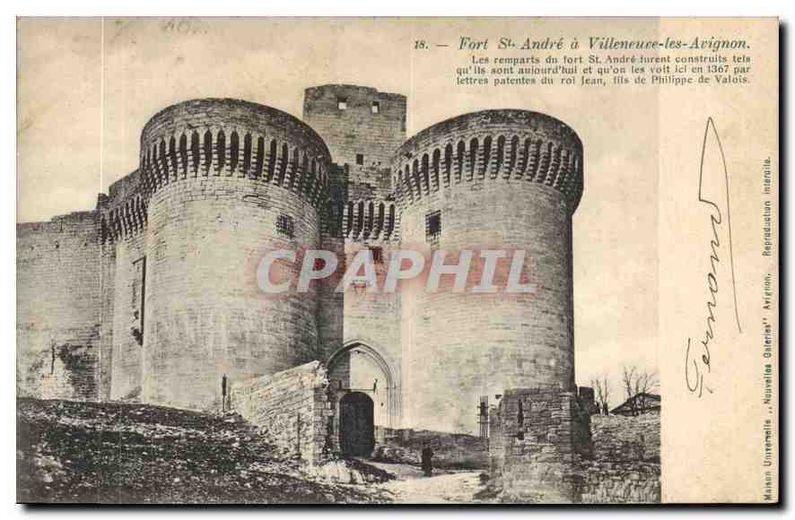 CPA Fort St Andre a Villeneuve les Arignon Les remparts du fort St Andre 