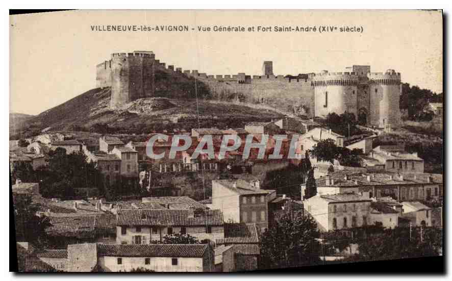 Villeneuve-lès-Avignon — General View and Fort Saint-André (14th century) — Edition F. Beau