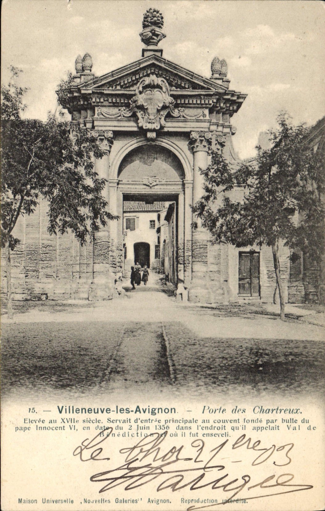 Puerta de los Chartreux — Villeneuve-lès-Avignon — Maison Universelle, Nouvelles Galeries, Avignon