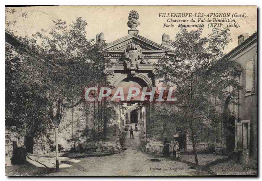 Villeneuve-lès-Avignon (Gard) — Chartreuse du Val-de-Bénédition, Porte Monumentale (XVIIe siècle) — Prevot — Avignon
