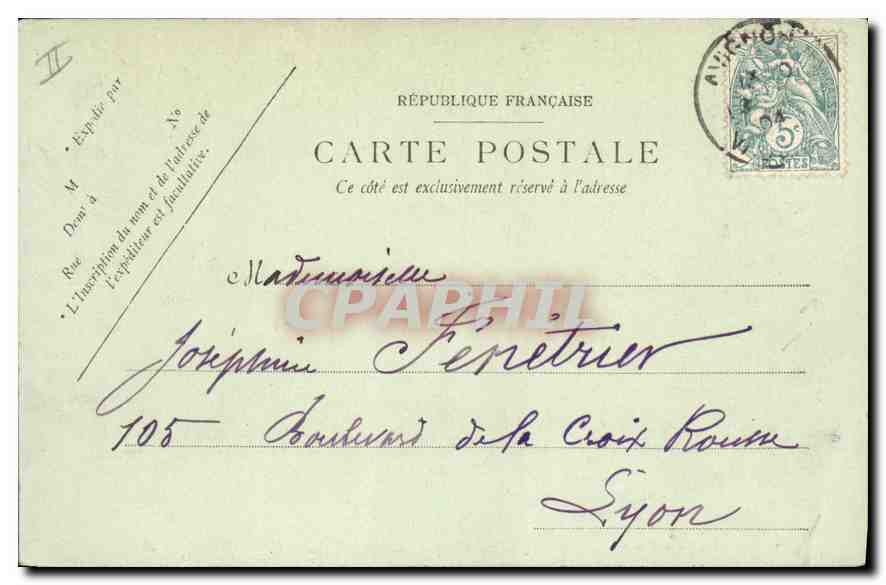 CPA Villeneuve les Avignon Le Chateau L'Entree  — Verso