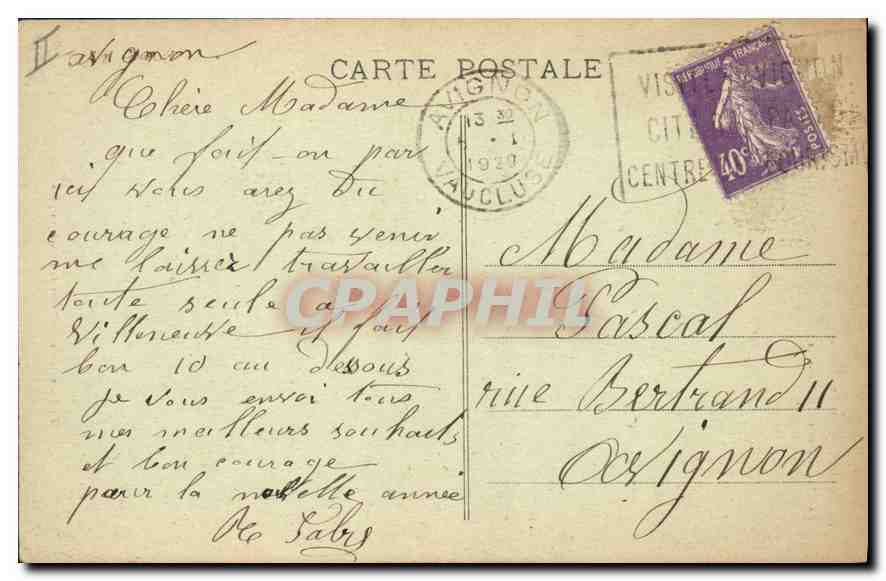 CPA Avignon Villeneuve La Chapelle de la Misericorde  — Verso