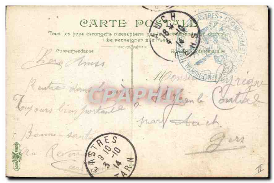 CPA Villeneuve les Avignon La Tour Philippe le Bel  — Verso