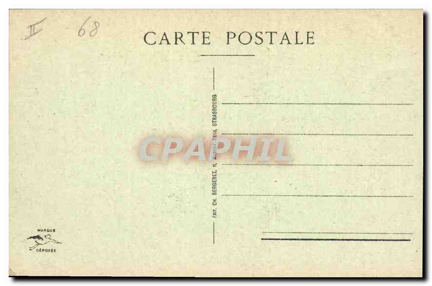 CPA Mulhouse La Poste et le Canal du Rhone au Rhin  — Rückseite