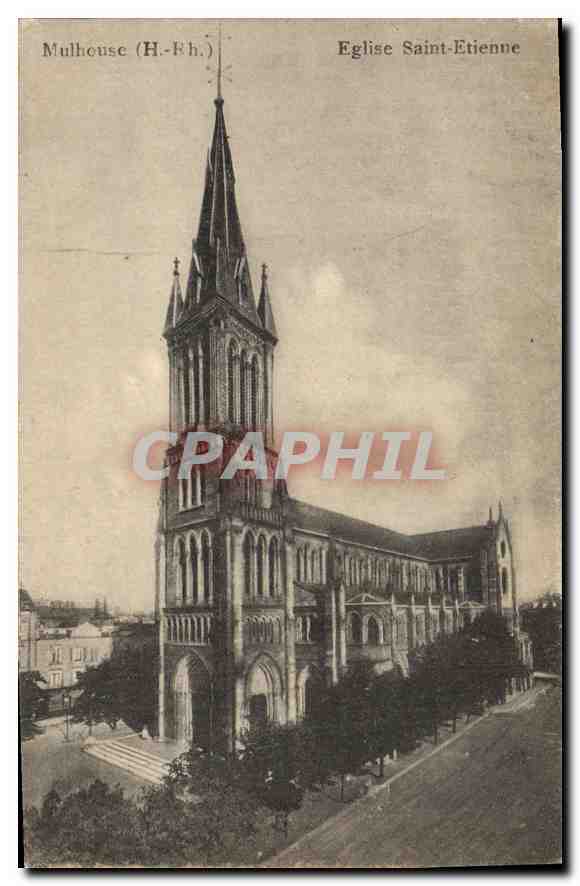 CPA Mulhouse H R h Eglise Saint Etienne 