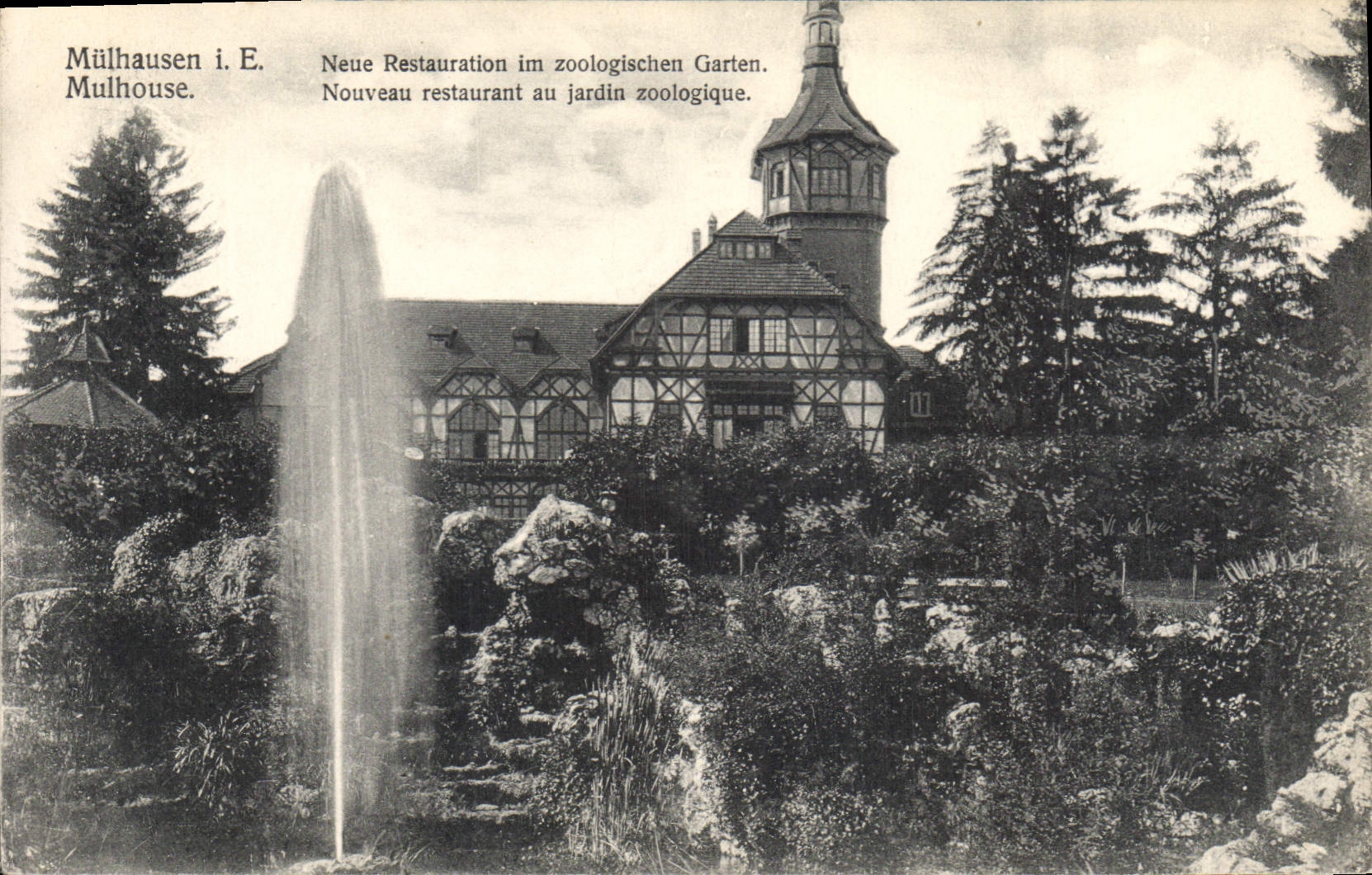 CPA Mulhouse Nouveau restaurant au jardin zoologique 