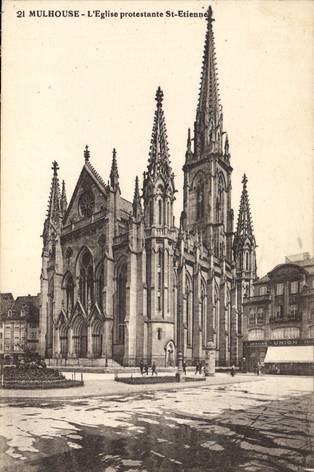 CPA Mulhouse L'Eglise protestante St Etienne 