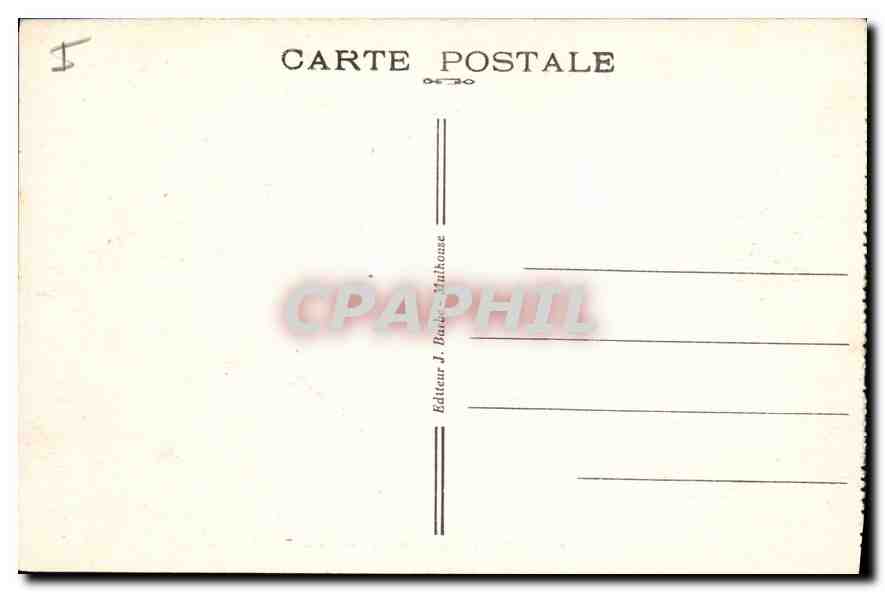 CPA Mulhouse L'Hotel de Ville  — Rückseite